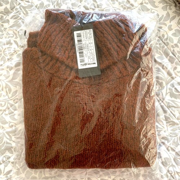 NWT Brown Turtleneck Woman Knitwear Sweater Small - Picture 6 of 8